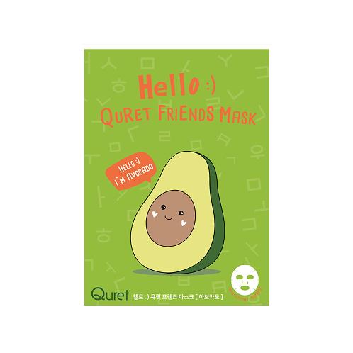 [Quret] Hello Quret Friends Mask - Avocado [Vegan]